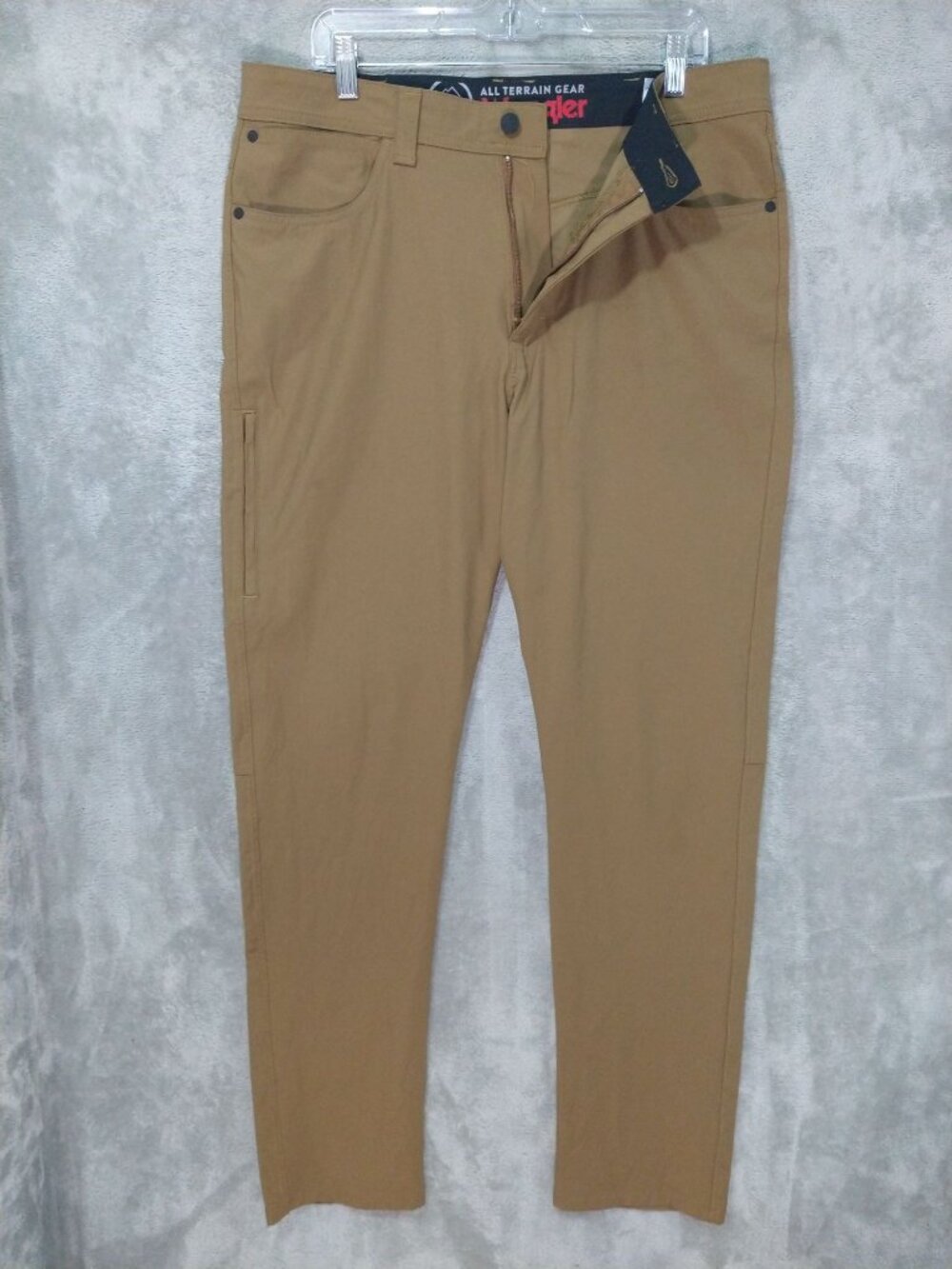 Wrangler Pants Mens 36x34 Beige Slim ATG All Terrain Gear Outdoor Hiking